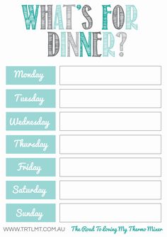 Free meal planning printables