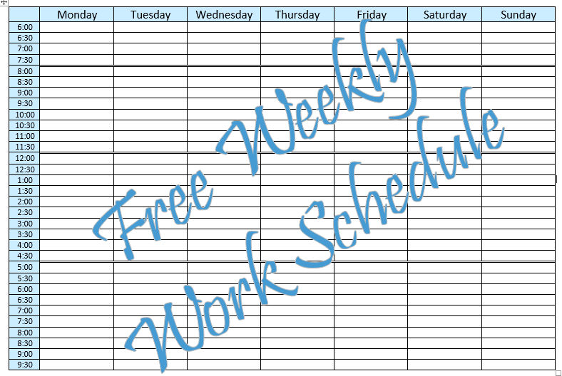 Image result for what is work schedule template