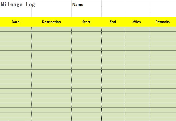 Mileage Log Template 23