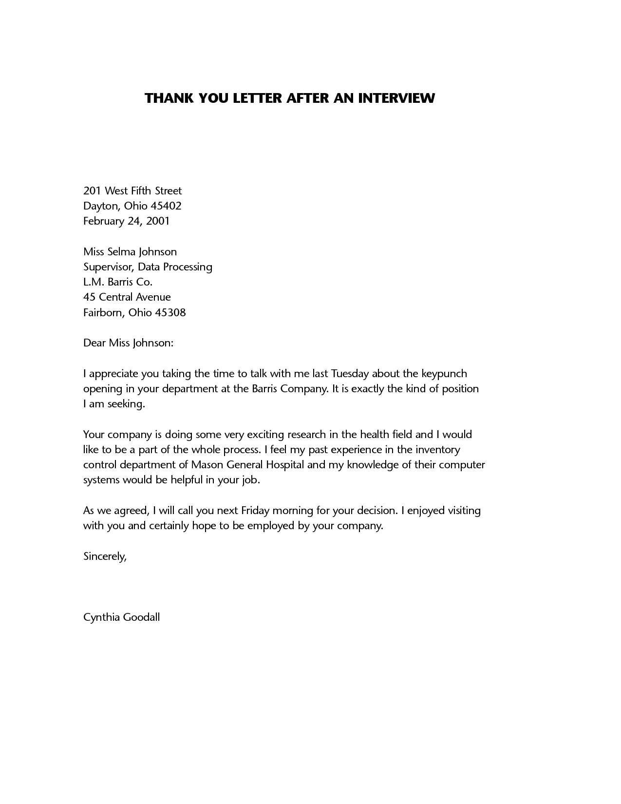 interview thank you letter template images साठी प्रतिमा परिणाम