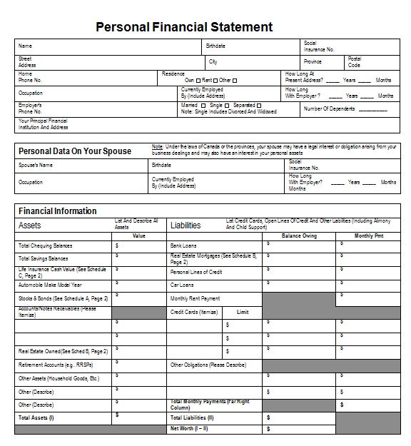 Image result for financial statement template