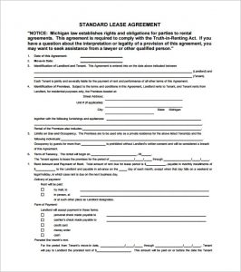 Standard Lease Agreement Template