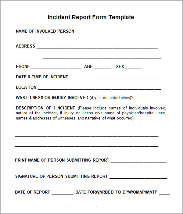 incident-report-form-template