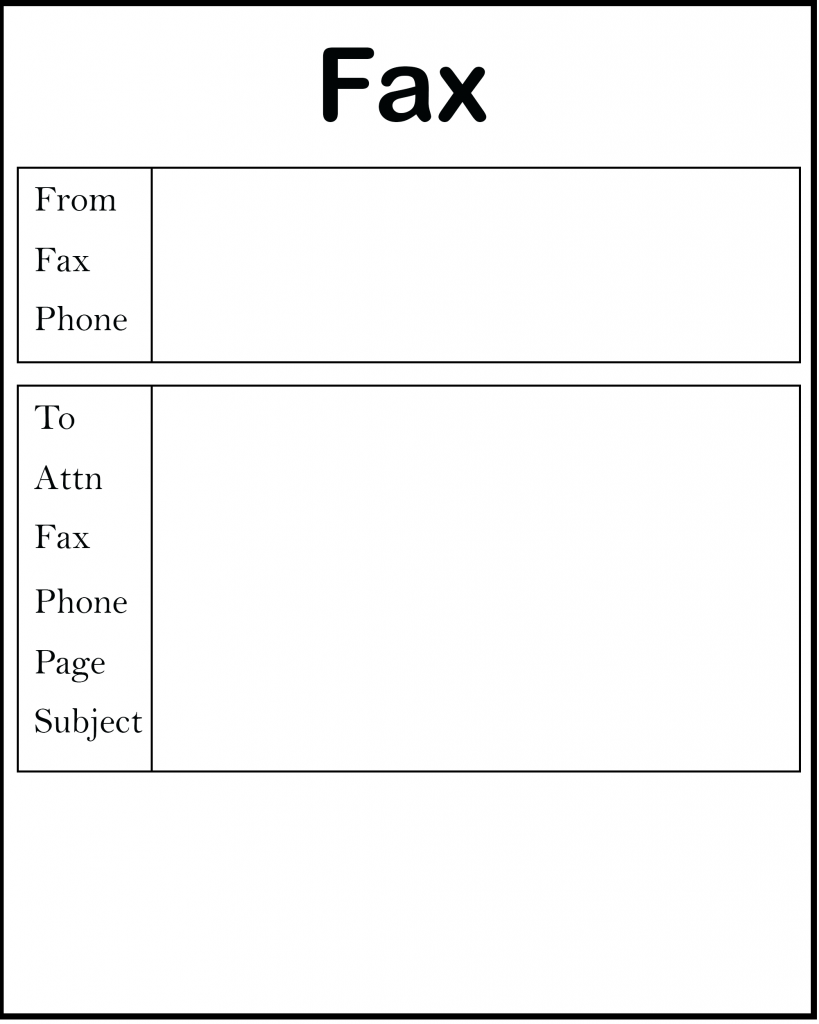 Fax Cover Sheet