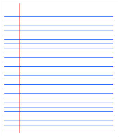 Printable Lined Paper College