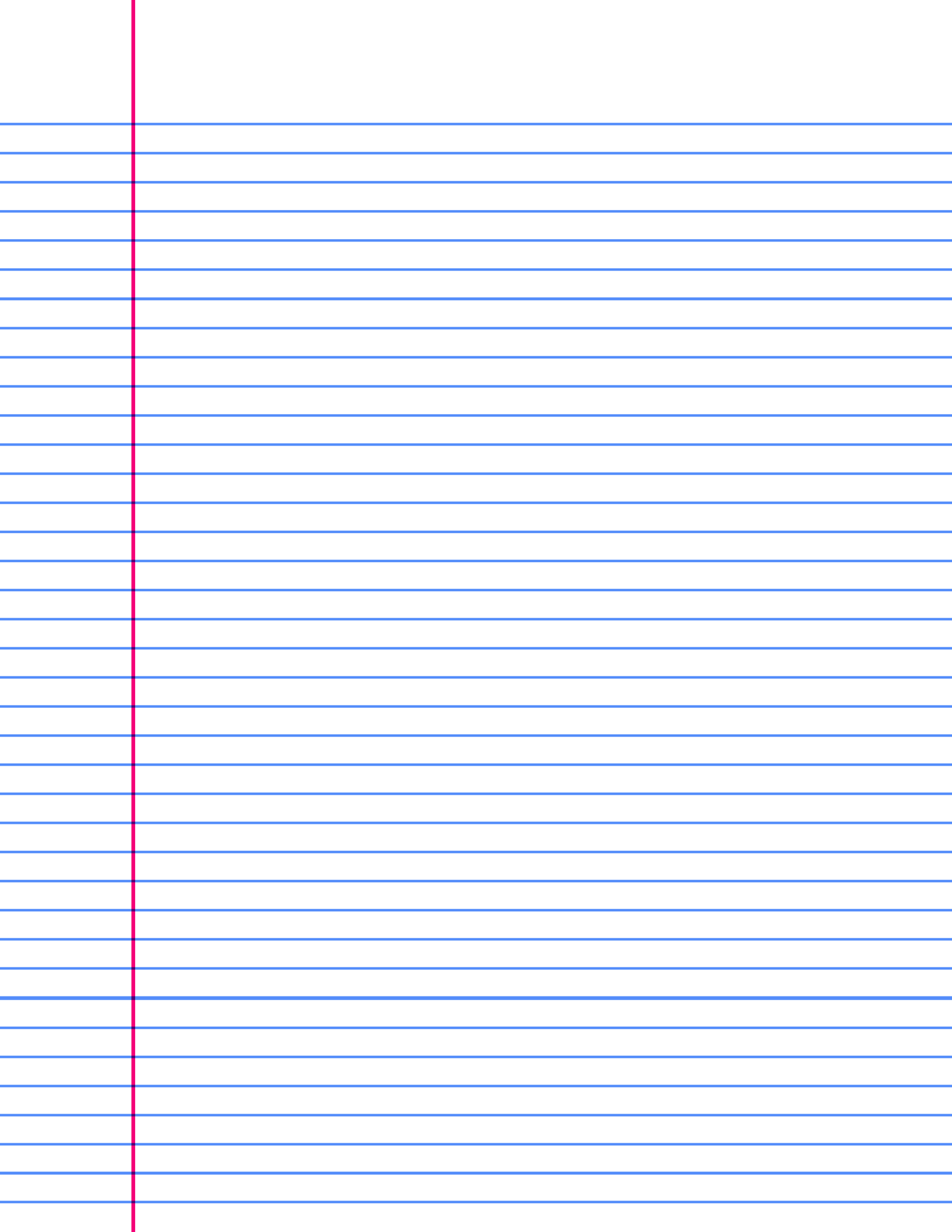 Lined paper with blue lines