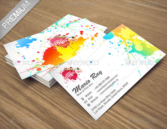 Art Color Business Card Template