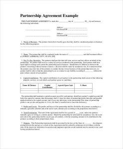 Basic Partnership Agreement Template