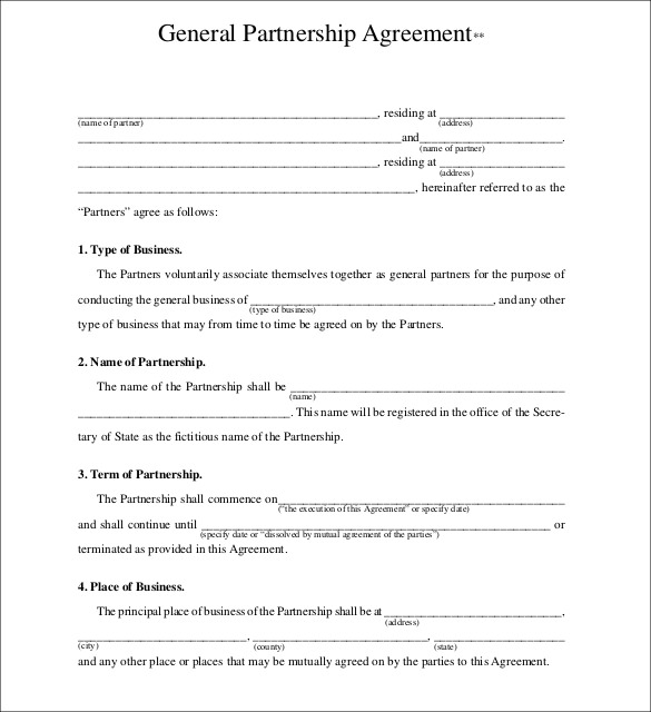 General-Partnership-Agreement-PDF-Format