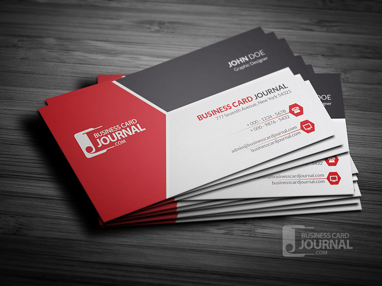 Modern Tricolor Business Card Template for Professional
