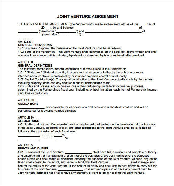 Simple-Joint-Venture-Agreement-Template