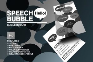 Creative Speech Bubble Business Card Template