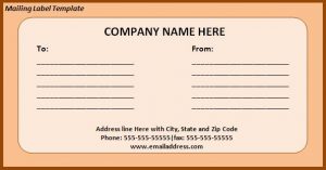 Mailing Label Template