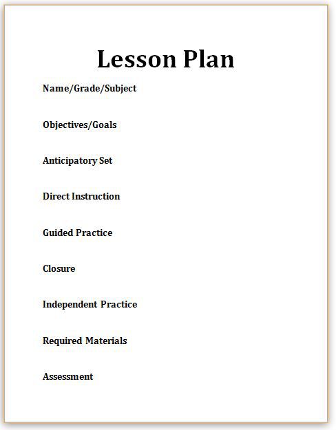 effective lesson plan