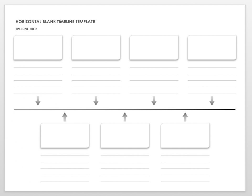 horizontal blank timeline template
