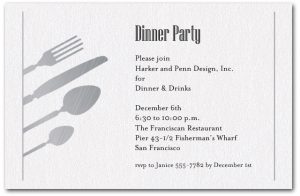 Dinner Invitation Card Template