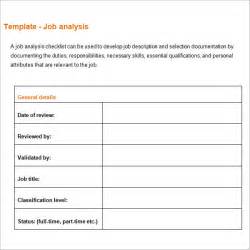 Job Analysis Template
