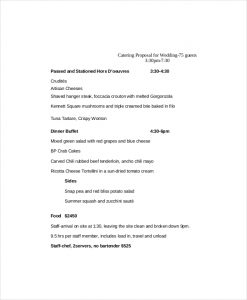 catering proposal template