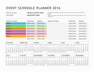 Events Holiday Schedule Template