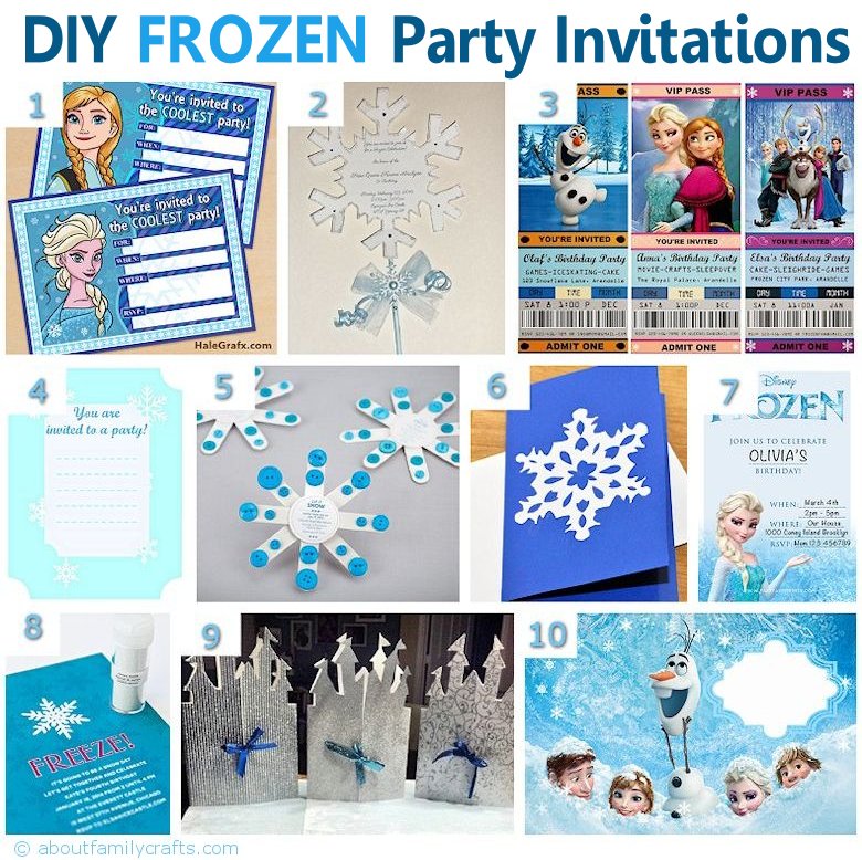 frozen party invitation