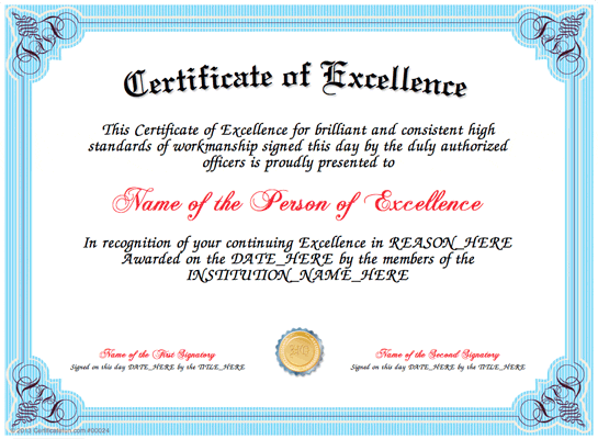 excellence-certificate-template