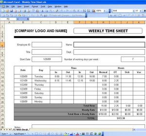 Excel payroll template
