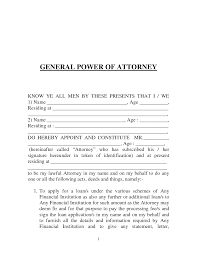 General power of attorney template