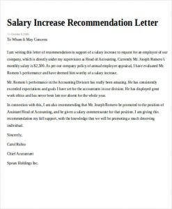 Increment & Promotion letter template
