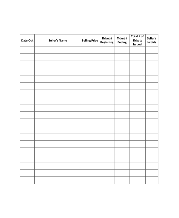 Inventory control forms template