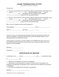Lease termination form template