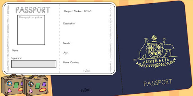 Passport booklet template