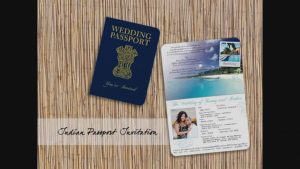 Passport with ticket template