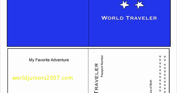 World traveler passport template