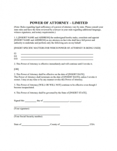 free Power of Attorney Templates