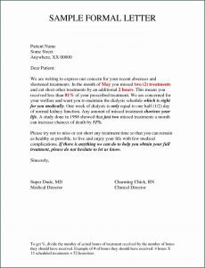 Formal Letter Examples For Students All Form Templates