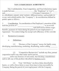 Vector non-compete agreement template
