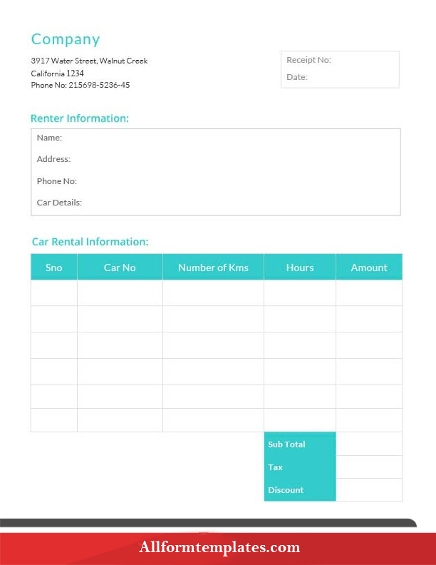 Free Printable Child Care Receipt Template