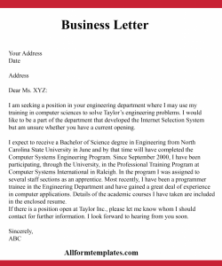 Formal Business Letter Writing
