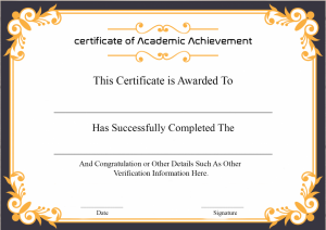 What is a Certificate of Achievement