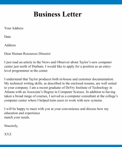 Business Communication Letter Types