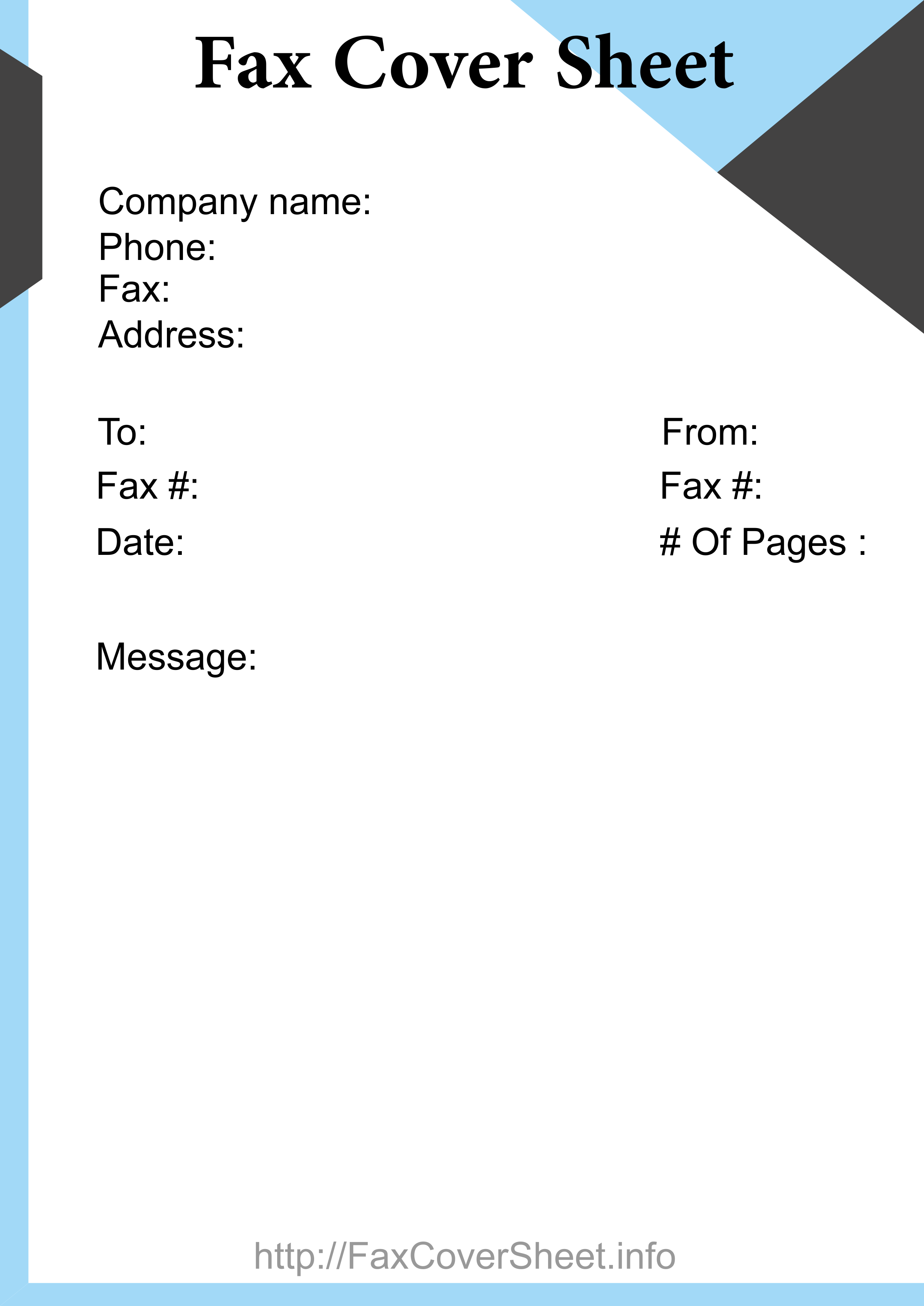 Basic Fax Cover Sheet