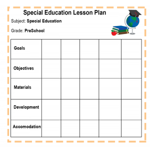 Special Education Lesson Plan