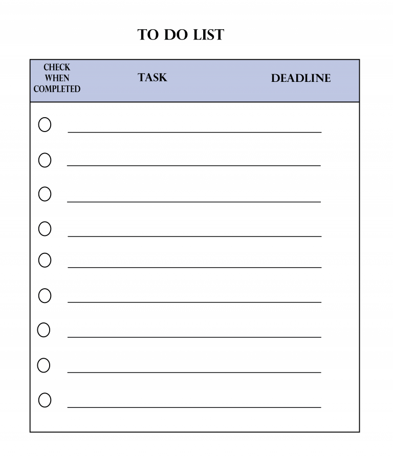 ?Free Printable To Do List Template In PDF, Excel & Word?