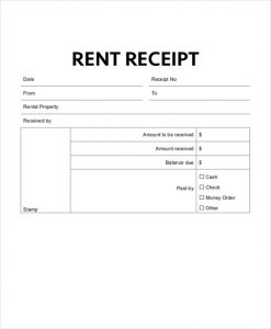Rent Invoice Template